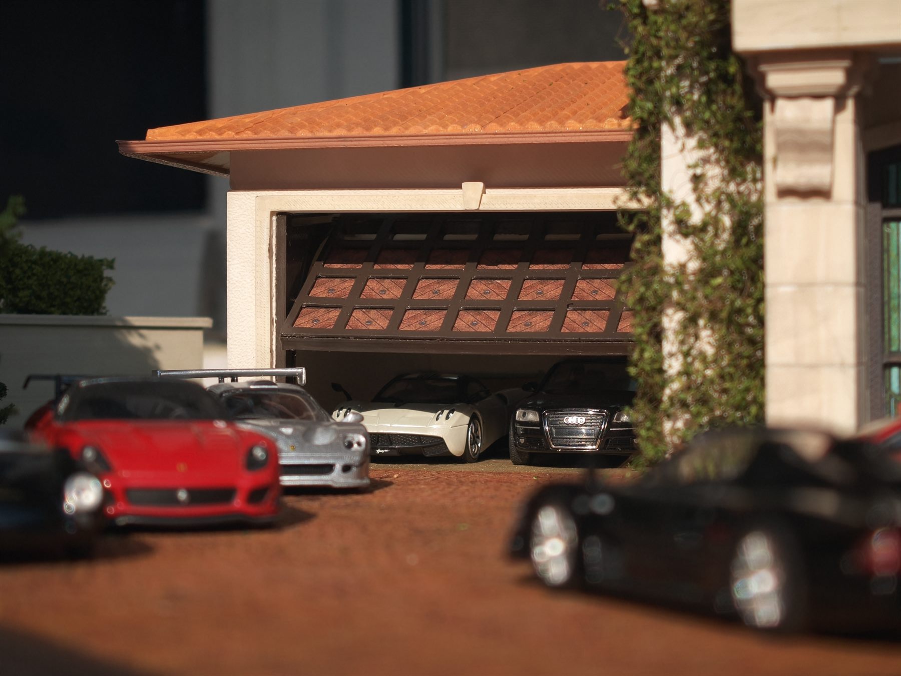 Motorized garage door mid-lift